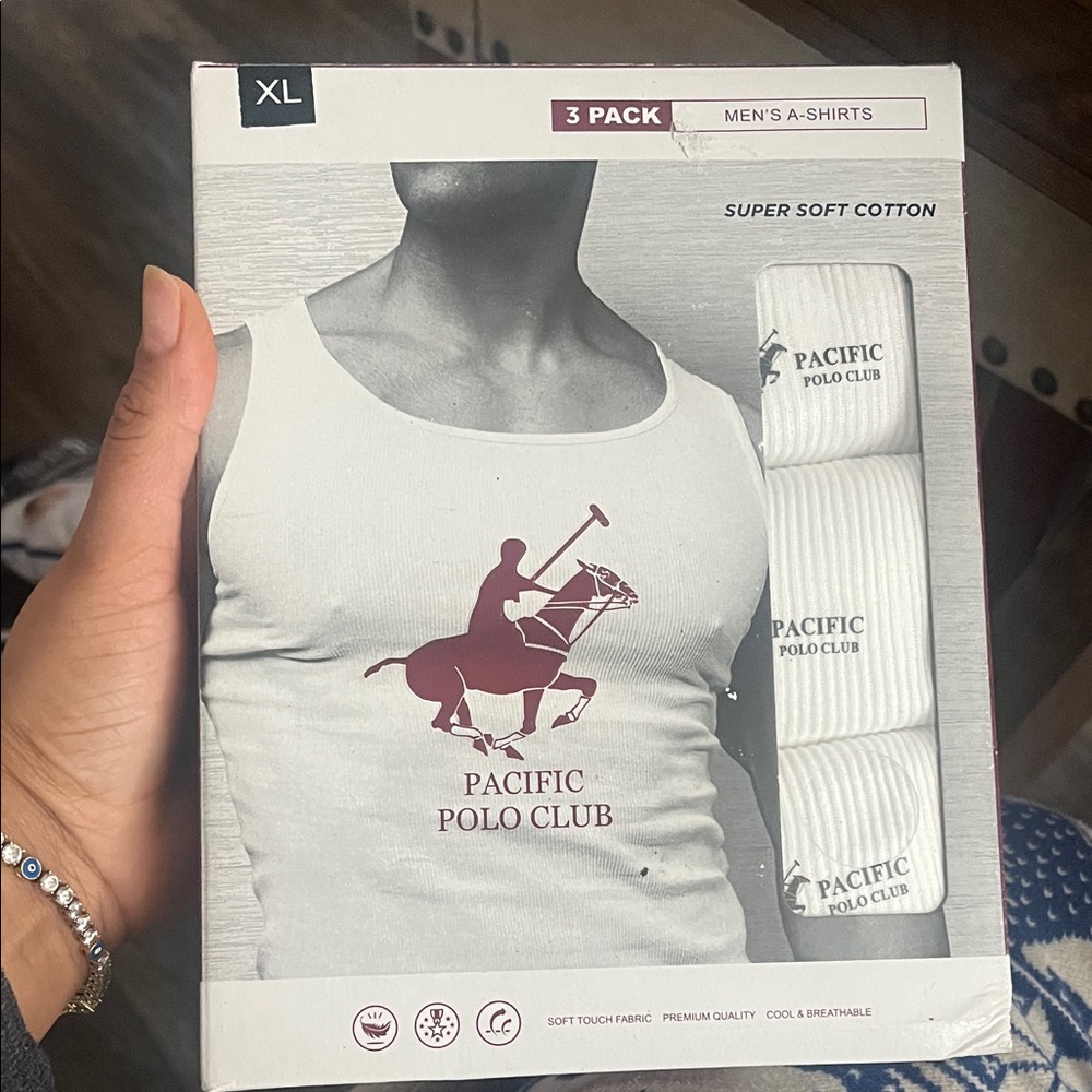 Polo by Ralph Lauren White A-Shirts 3 Pack